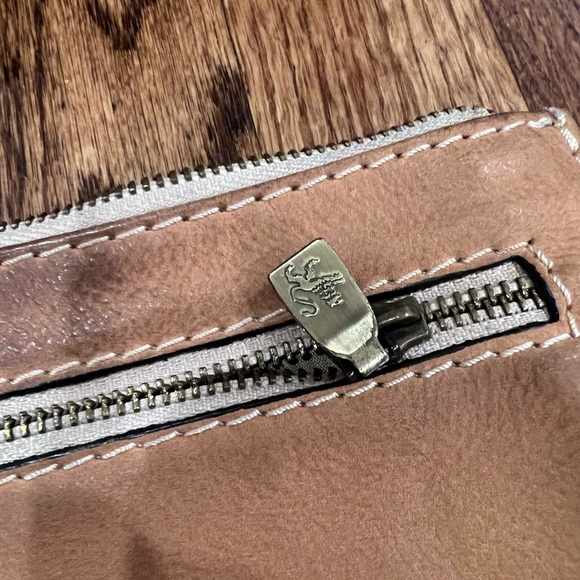 PRATESI Firenze Women’s Hand Bag Clutch Wristlet Leather Suede Brown - Picture 4 of 9